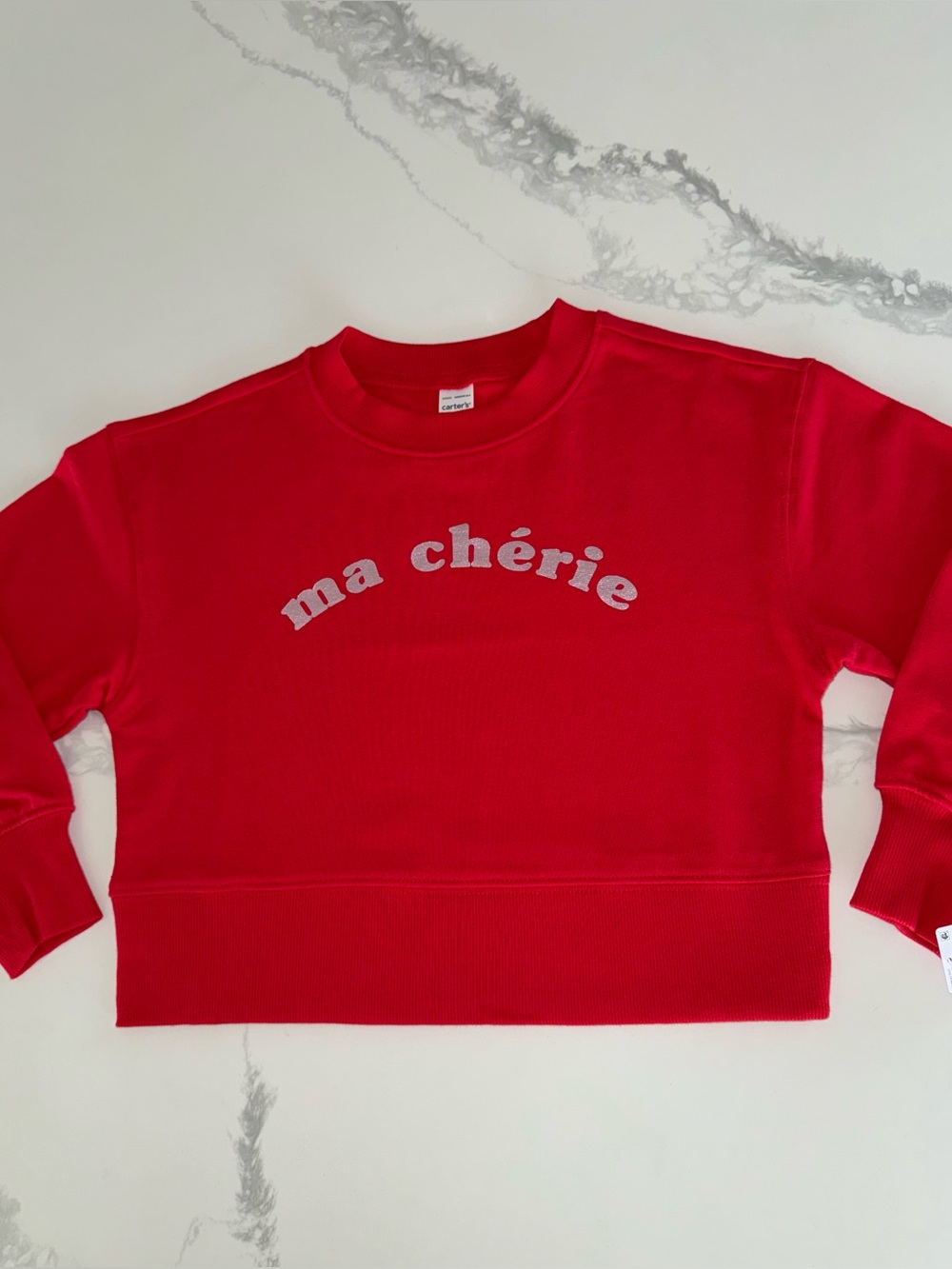 Carter’s Ma Chérie Girls’ Red Lightweight Sweatshirt Size 6